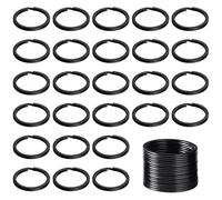 SYEYCW 30 Piezas Anillas Llaveros, 25mm Anillos de Metal, Argollas para Llaveros Planas, Negro Anillas para Llavero, Redondo Doble Bucle Llavero, para Accesorios para Llaves, DIY Artes