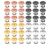 SYEYCW 36 Piezas Pasadores de Bloqueo Metal Pin Cierres Sujetadores, Robusto y Duradero de Bloqueo, Cierre de Bloqueo para la Joyería Broches Insignia Nombre Etiquetas Artesanía DIY, 4 Colores