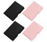 SYEYCW 4 Piezas Cajitas Regalo Pequeñas, Portátil Negro y Rosa Pequeña Caja de Joyería Collar Organizador con Tapas, para Collares Anillos Pulseras Pendientes, para Cumpleaños Fiesta de Bodas Regalos