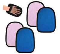 SYEYCW 4 Piezas Cepillo Removedor de Arena de Playa, Reutilizables Guantes para Quitar Arena, Suave Bolsa Quitar Guantes, Portátil Almohadilla Quitaarena Cepillo, Accesorios de Playa para Vacacione