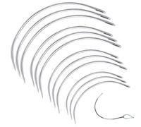 SYEYCW 40 Piezas Agujas Coser Cuero, 51, 64, 76, 89 mm de Cuero de Costura, Agujas Curvas Tipo C, Agujas de Cuero para Uso Doméstico, para Coser Reparar Alfombras Cuero Lona Tejer Manualidades