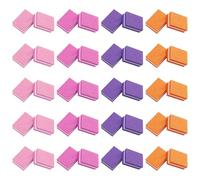 SYEYCW 40 Piezas Taco Pulidor Uñas, Profesional Bloque Pulidor Uñas, Mini Bloques de Buffer de Uñas, Taco Pulidor Uñas Doble Cara Grano, Lima Pulidora Uñas Lavable para Uñas Gel y Acrílico, 4 Colores