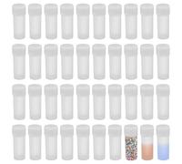 SYEYCW 40 Piezas Tubos de Ensayo, 5ml Tubo de Laboratorio con Tapa, Reutilizable Botellas de Muestra de Plástico, Contenedor de Almacenamiento, Transparente Mini Tubos de Ensayo, para Laboratorio
