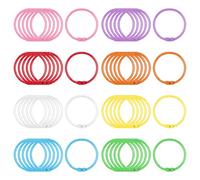 SYEYCW 48 Piezas Anillas para Encuadernar, 30 mm Anillas de Carpetas Sueltas de Libro de Colores, Anillas de Metal, para Conector Hoja Suelta, Documento, Tarjetas, Album Recortes Artesanal, 8 Colores