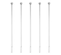 SYEYCW 5 Piezas Agitadores de Cócteles, 19cm Varillas Agitadoras de Bebidas de Café, Agitadores de Cócteles de Acero Inoxidable, para Bares, Cafés, Bodas, Cumpleaños, Plata