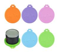 SYEYCW 5 Piezas Tapas de Silicona para Latas, Reutilizables Tapas Para Latas de Comida para Mascotas, 3 en 1 Universales de Cubiertas para Mascotas, para Perros y Gatos de Comida, 5 Colores