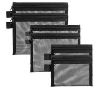 SYEYCW 6 Piezas Neceser Pequeño, Bolsa de Maquillaje para Mujer, Bolsita de Maquillaje Pequeña de Malla, Organizador para Artículos de Aseo, Pintalabios, Auriculares y Tarjetas de Crédito, 3 Tamaños