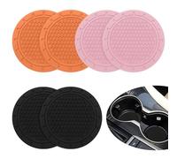 SYEYCW 6 Piezas Posavasos Coche, Duradero Posavasos Coche Antideslizante de Silicona, Universal Coche PVC Titular la Taza Accesorios Interiores, para la Mayoría Vehículos Portavasos, 3 Colores