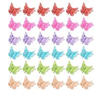SYEYCW 60 Piezas Clips de Pelo Mariposa Brillantes, Mini Pinzas para el Pelo de Mariposa para Niñas, Pasadores de Pelo Pequeños, Bonitas Mini Espirales para el Pelo, para Mujeres y Niñas