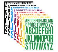 SYEYCW 8 hojas de calcomanías de letras, 1 pulgada y 2 pulgadas autoadhesivas, calcomanías de vinilo colorido del alfabeto grande, para álbumes de recortes, manualidades, cuaderno, carteles, tarjetas