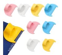 SYEYCW 8 medidores de costura, bloqueo de punto de borde y medidor de costura, guía de pulgar de punto de manta de 3 mm/4 mm para tela y acolchado, mini guía de puntada para pulgar, herramientas de