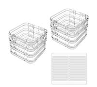 SYEYCW 8 Piezas Cajas de Embalaje de Uñas Postizas, con 30 Piezas de Cinta Adhesiva de Doble Cara, Caja de Almacenamiento Transparente Vacía, para Arte Uñas Salones y DIY