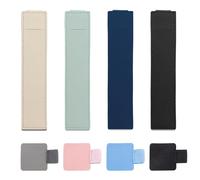 SYEYCW 8 Piezas Porta Boligrafos, Funda Boligrafo con Banda Elástica para Bolígrafos, Soportes Autoadhesivos, Fundas de Cuero PU para Bolígrafos, para Diario, Cuaderno, Calendario, Libros, Agendas