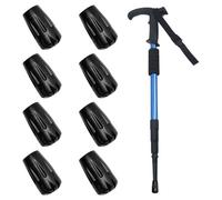 SYEYCW 8 Piezas Puntas de Goma para Bastones, Tapas para Bastones de Senderismo, Universales Puntas de Goma de Trekking de Repuesto, Protector de Muleta de Senderismo para Asfalto, Montaña