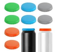 SYEYCW 8 Piezas Tapas para Vasos, Tapas de Taza de Color, Tapas de Silicona Antipolvo para Latas Reutilizable, Tapas de Silicona para Latas de Bebidas, para Cerveza, Coque, Jugo, Bebidas Energéticas