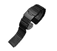 SYFCSEW Compatible con reloj Cool Shark Mesh Net Steel y for Seiko No. 5 enlatado Compatible con Casio Compatible con Huawei Compatible con cadena de reloj Citizen 20 mm 22 mm 24 mm Correa Milan mascu