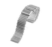 SYFCSEW Compatible con reloj Cool Shark Mesh Net Steel y for Seiko No. 5 enlatado Compatible con Casio Compatible con Huawei Compatible con cadena de reloj Citizen 20 mm 22 mm 24 mm Correa Milan mascu