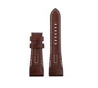 SYFCSEW Compatible con Seiko VELATURA/SRH Series SPC007 SPC007J1 SRH013 Correa de reloj de piel de vaca Correa de reloj de goma de silicona de 26 mm Pulsera for hombre con herramientas(Brown-no buckle