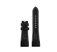 SYFCSEW Compatible con Seiko VELATURA/SRH Series SPC007 SPC007J1 SRH013 Correa de reloj de piel de vaca Correa de reloj de goma de silicona de 26 mm Pulsera for hombre con herramientas(Black-no buckle