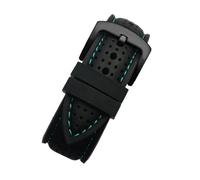 SYFCSEW Correa de caucho de silicona suave y transpirable Correa de reloj impermeable for hombres 20 mm 22 mm 24 mm Compatible con cadena de reloj deportivo Seiko Citizen Mido Tissot(Blue line-black,1