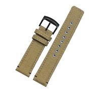 SYFCSEW Correa de nailon de 20 mm + parte inferior de cuero compatible con Citizen AW5005 Timex Seiko Verde Casual Deportivo Correa de reloj deportiva impermeable, 20mm, Ágata