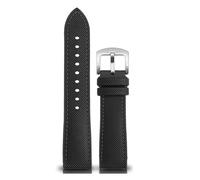 SYFCSEW Correa de reloj con parte inferior de silicona a cuadros de fibra de carbono de nailon compatible con Seiko PROSPEX Omega compatible con pulsera de goma deportiva Casio 20 mm 21 mm 22 mm(Black