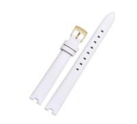 SYFCSEW Correa de reloj de cuero genuino de 14 mm compatible con Garmin Lily Smart Watch Band Correa femenina Correa de silicona y acero inoxidable Pulsera deportiva(White Black)