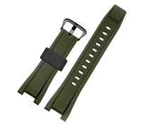 SYFCSEW Correa de reloj de goma de silicona Compatible con Casio G-SHOCK GST Series GST-W300 210 400G S130 S310 S330 B100 Correa de reloj pulsera deportiva(Army green-black B)