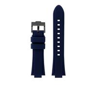 SYFCSEW Correa de reloj de goma de silicona compatible con Maserati Trident R8821108039 R8821108038 Pulsera deportiva con correa for la boca personalizada de 21 mm y 24 mm(Blue-black A,21mm)