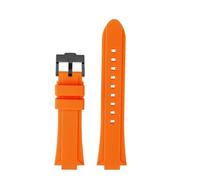 SYFCSEW Correa de reloj de goma de silicona compatible con Maserati Trident R8821108039 R8821108038 Correa deportiva personalizada con boca elevada Pulsera deportiva 21mm 24mm (Naranja-negro A, 21mm)