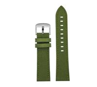 SYFCSEW Correa de Reloj de Lona for Hombres Compatible con Breitling Avengers Citizen Light Energy Seiko No. 5 Nylon Reloj Deportivo Impermeable Correa de Reloj de Cadena 22 mm(Army green-silver,22mm)