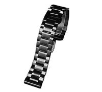 SYFCSEW Correa de reloj de metal de acero de precisión de 20 mm, 22 mm, 24 mm, compatible con la correa de acero Casio EFR-303L EQB-501 EFS-S500/S510, correa de reloj for hombre(3101 black,20mm)