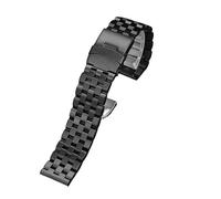 SYFCSEW Correa de reloj de metal de acero de precisión de 20 mm, 22 mm, 24 mm, compatible con la correa de acero Casio EFR-303L EQB-501 EFS-S500/S510, correa de reloj for hombre(76 black,22mm)