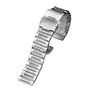 SYFCSEW Correa de reloj de metal de acero de precisión de 20 mm, 22 mm, 24 mm, compatible con la correa de acero Casio EFR-303L EQB-501 EFS-S500/S510, correa de reloj for hombre(95 silver,20mm)