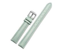 SYFCSEW Correa de reloj de piel de vaca suave compatible con Casio Citizen Fossil correa de reloj lisa DW 12 mm 14 mm 16 mm 18 mm 20 mm pulsera for mujer azul rosa marrón(Sky blue-silver,18mm)