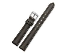 SYFCSEW Correa de reloj de piel de vaca suave compatible con Casio Citizen Fossil correa de reloj lisa DW 12 mm 14 mm 16 mm 18 mm 20 mm pulsera for mujer azul rosa marrón(Gray-silver,18mm)