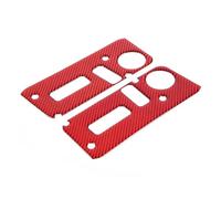 SYFCSEW Fibra de carbono suave compatible con Hummer H2 2003 2004 2005 2006 2007, panel de ajuste de asiento de coche, accesorios interiores de coche (fibra de carbono roja)