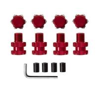 SYFDGDV Accesorios para Coches RC Compatible con Traxxas para MAXX 1/10 RC Piezas De Mejora De Coche Metal 17mm Rueda Estriada para Cubo Hexagonal Adaptador Extendido 8956(Red)