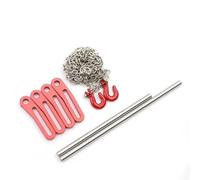 SYFDGDV Accesorios para Coches RC Compatible con Traxxas para TRX4 para Axial para SCX10 1/10 Piezas Coche Trepador Control Remoto Parachoques Delantero Trasero Metal Gancho Remolque(Red)