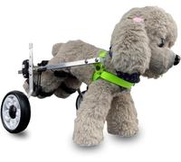 SYFNLPH Dispositivo de Aluminio for Silla de Ruedas con ortesis for Patas de Perro lesionadas, Carrito de rehabilitación for Perros y Mascotas pequeñas, Andador con Ruedas de Barrera(XXS)