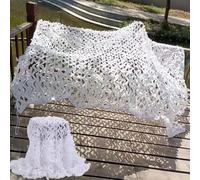 SYFNLPH Red de Camuflaje Blanca, Ligera, Tela Oxford 150D, Parasol for Coche, Ideal for jardín, Camping, Caza, Tiro y decoración Militar(9x12m(29.5x39.4ft))