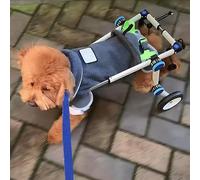 SYFNLPH Silla de Ruedas de 2 Ruedas for Perros pequeños, Carrito de Movilidad Plegable for Chihuahuas, Gatitos y Perros pequeños, con Correa for rehabilitación y recuperación.(XXXS)