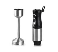 SYFUNLV Batidora de mano eléctrica, 4 cuchillas multifunción, picadora de patatas, verduras, trituradora de patatas con Staab, extraíble, varilla de cocción de acero inoxidable, 800 W, para batidos