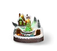 SYFUNLV Caja de música de árbol de Navidad, caja de música vintage con Navidad Lauren, caja de música decorativa de Navidad, regalo, decoración de micropaisaje, muñeco de nieve, alce, para niños