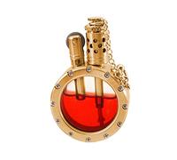 Syfunlv Encendedor de Queroseno de latón,Encendedor Vintage portátil,Tanque de Aceite Visual Transparente Redondo 7 * 4cm Encendedor a Prueba de Viento, Vintage Regalo Coleccionable para Hombre