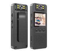 SYFUNLV Pequeña cámara WiFi, mini grabadora de vídeo corporal, cámaras ocultas portátiles, con objetivo giratorio de 180°, detección de movimiento, grabación de audio y vídeo de visión nocturna, 1080P