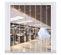 SYFXZZDS Cortina para Puerta Tiras PVC, Impermeable Mantener Caliente Cortina de Vinilo para Carnicería, Nevera, Congelador Cortina para Puerta Exterior (Color : Clear, Size : 165x270cm/64.96x106.3i