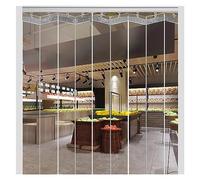 SYFXZZDS Push-Pull Plegable Cortina de Tiras de Plástico PVC Cortina de Tiras Industriales Cortina de Puerta con Tira de Vinilo para Fábrica, Cochera, 1,5mm (Size : 150x240cm)