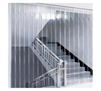 SYFXZZDS Tamaño Personalizado Lamas Persianas Verticales PVC Transparente Cortina Puerta Tira PVC por Depósito, Fábricas, Supermercados, Instalación Fácil(195x260cm/76.77x102.36in)
