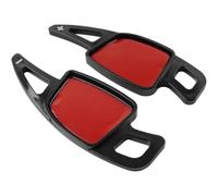 SYGDSG0 Compatible con A4 S4 B9 A5 Modificación 2020 2021 2022 2023 2 piezas Extensión de palanca cambios volante coche izquierda derecha Plástico ABS (rojo) Accesorios